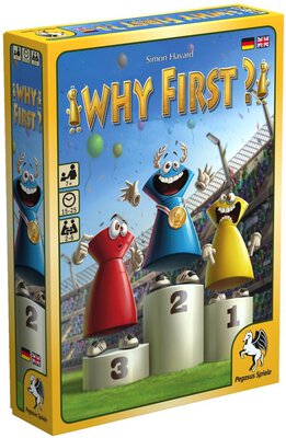All details for the board game Why First? and similar games