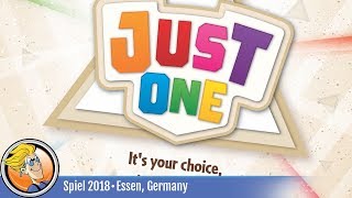 YouTube Review for the game "Just One" by BoardGameGeek